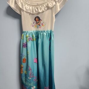 Mirabel ENCANTO Girls' Cream and Blue Disney Dress